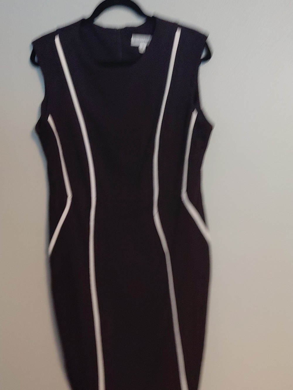 Shelby & Palmer Black Sheath Dress with White Piping